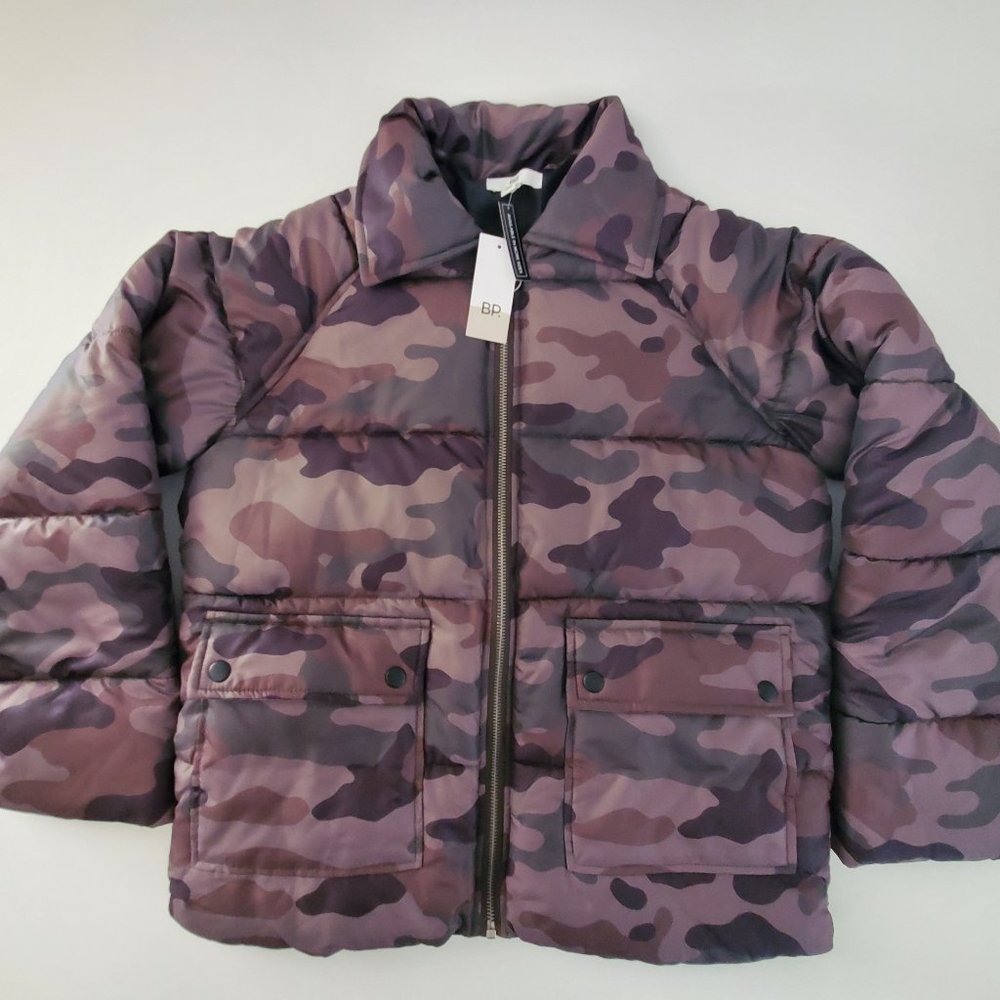 Women's Camouflage Puffer Jacket NWT BP Size XXS